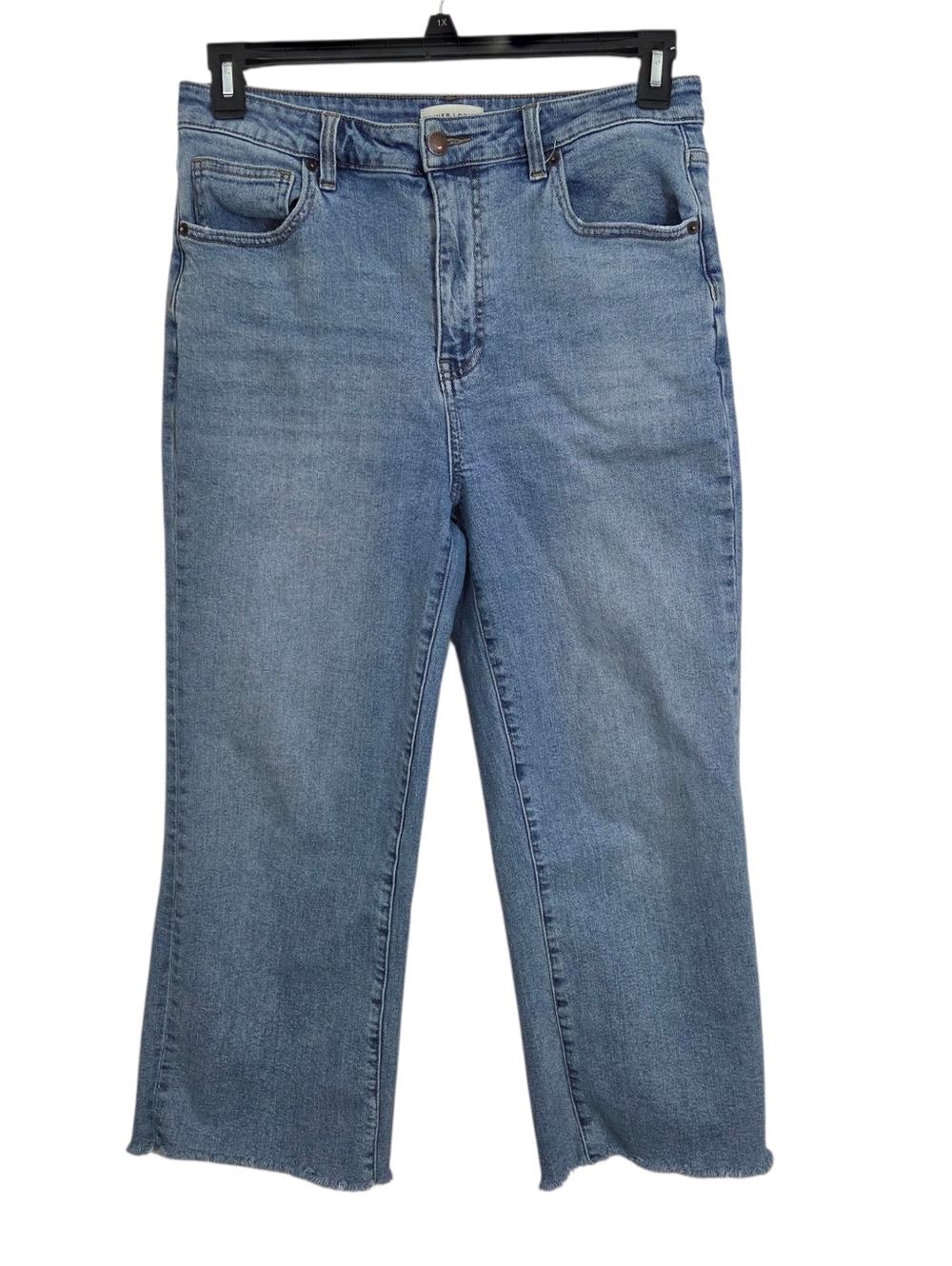 Oliver Logan Jeans Aberdeen Wide Leg Crop Raw Hem Boho Slow Denim Size 30